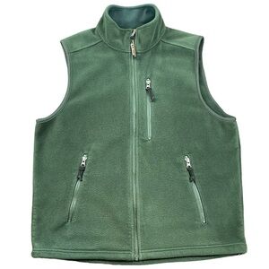 L.L. Bean Men’s Green Fleece Full-Zip Functional Comfortable Classic‎ Vest
